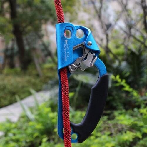 Manual Hand Ascender Rock Climbing Tree Arborist Rappelling Gear Equipment Rope Clamp Outdoor Mountaineering Ice Climbing Tool