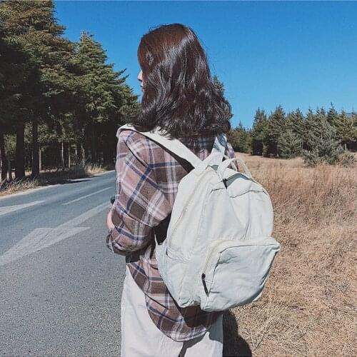 2020 New Student Female Cotton Canvas Backpack Women Vintage School Bag Teenage Girl Backpacks Fashion Ladies Bag