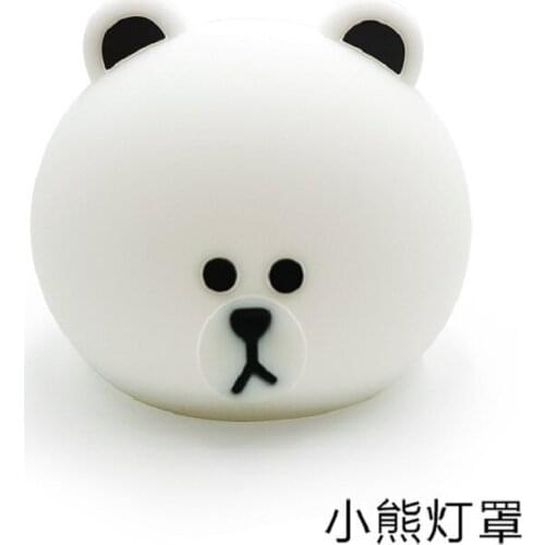 Cute Silicone Night Light Patting Light Creative Cute Bear Night Light USB Battery