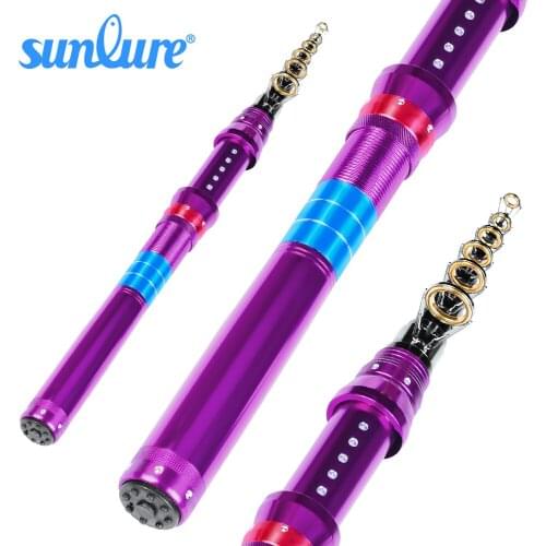 Sunlure 1.5M-3.6M 1PC High Carbon Telescopic Fishing Rod 7/9/11/13 Section Metal Handle Sea Fishing Rod Fishing Tackle TFR004