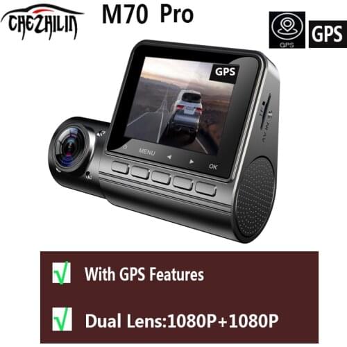 Видеорегистратор M70 Pro Smart DVR car camera Dual FHD 1080P GPS tracking mini car DVR car camera night vision 24-hour cycle