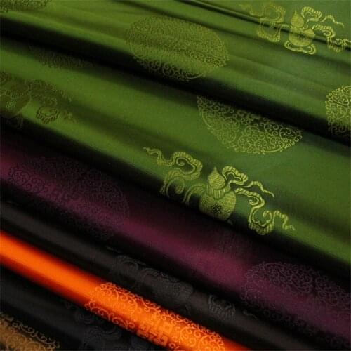 NEW43 Green/Coffee/Black/Orange Embroidery Chinese Style Jacquard Brocade Fabrics For Dress/Decoration DIY Sewing Materials