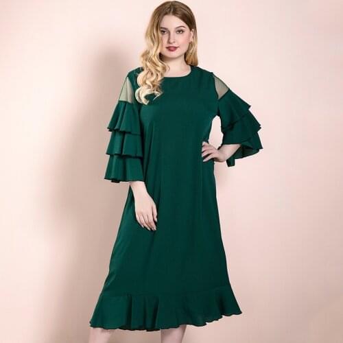 Xl-4xl Summer WomenS Dress 2021 Solid Dress Long Vintage Maxi Party Beach Women Dresses Light Prom Large Plus Size Curv