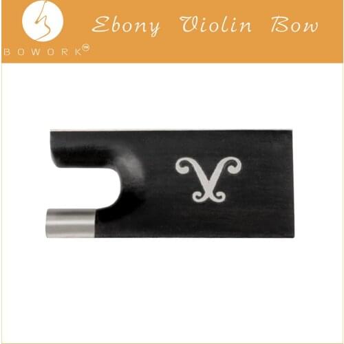 BOWORK 1PC Violin Fiddle Bow Frog 3/4 4/4 Size Violin Fiddle Ebony Frog