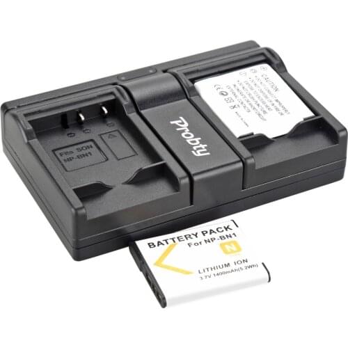 2Pcs NP-BN1 NP BN1 Battery + Dual Charger for Sony Cyber-shot DSC-QX10 DSC-QX100 DSC-T99 DSC-T110 DSC-TF1 DSC-TX5 TX7 DSC-TX10