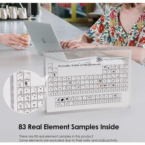 Acrylic element periodic table desk display transparent real elements childrens birthday gifts crystal objects embedded crafts