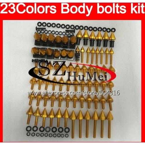 Fairing bolts full screw kit For KAWASAKI NINJA ZX6R 94 95 96 97 ZX-6R 6 R ZX 6R 1994 1995 1996 1997 Windscreen bolt screws Nuts