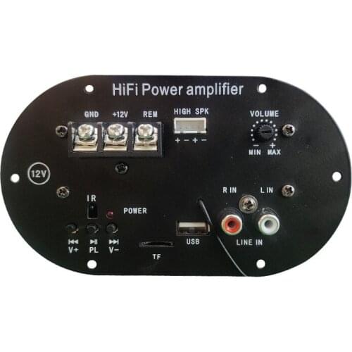 Digital Bluetooth-compatible Radio AC 110V 220V 12v 24v Mono Bluetooth Function HiFi Power Amplifier Tweeter Cable Woofer Cable