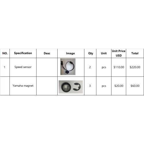 LVTONG SPEED SENSOR AND 3PCS YAMAHA MAGNET