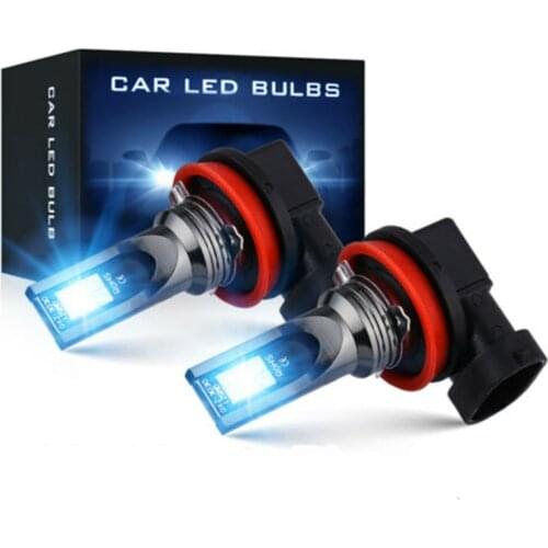 DHL 200Pcs 100Pair 12V 6000K Car Lamp Auto Light Bulbs High Power H1 H4 H7 H11 9005 8810 3030 12SMD 24W LED Fog Lights