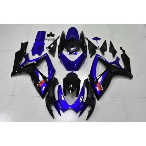 For Suzuki GSXR600 2007 Bodywork GSXR600 2006 Fairing GSX R 750 2006 - 2007 K6 Full Body Kits Blue Black