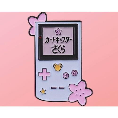Card Captor Sakura Gameboy Brooch Pins Enamel Metal Badges Lapel Pin Brooches Jackets Jeans Fashion Jewelry Accessories