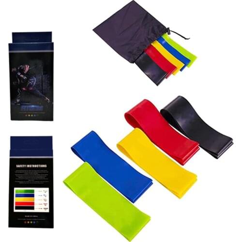 Exercise Resistance Bands Fitness Loop Exercise Accessories for Exercising Pull Rope Yoga Band Workout Set Equipments