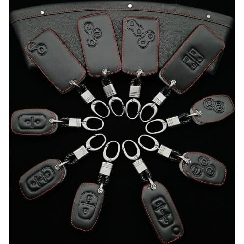 New Design Leather Car Key Cover, For Renault Ridjar Megane Capturer 2 3 4 Rs Koleos Logan Case Keychain Protect Shell