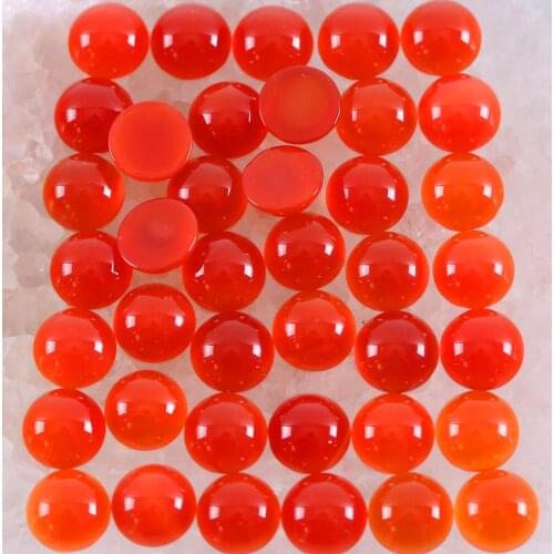 8 10MM Round CAB Cabochon Natural Stone Bead Red Carnelian For Jewelry Making Necklace Pendant Bracelet Earrings 10Pcs