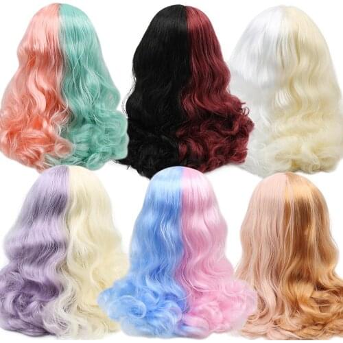 ICY DBS blyth doll rbl scalp and dome wavy hair wig for custom doll