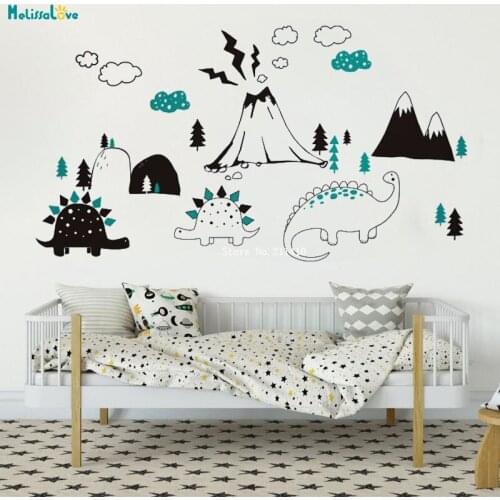 Cute and Exquisite DIY Kids Room Dinosaur Wall Sticker Home Décor Living Room Kids Boys Room Decals Removable YT5707
