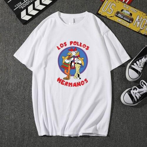 2020 New Fashion los pollos hermanos T shirt Brand Clothing Hip Hop Letter Print Men T Shirt Short Sleeve Anime High Quality