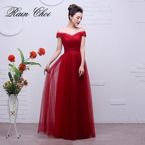 Bridesmaid Dresses Long 2020 Women Tulle Formal Gowns Cheap Wedding Party Dress