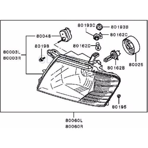 PMMA Mn133753 Headlight Cover for Pajero V73 V75 V77 Head Lamps Glass for Montero 2000-2007 Mr548035 for Shogun Clearance Lights