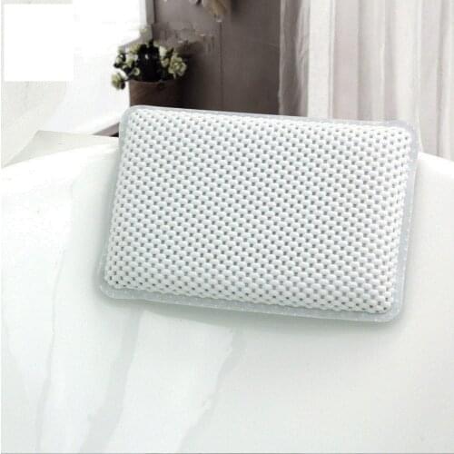 PVC Foam Sponge Bathtub Pillow Bathroom Shower Headrest Suction Cup Shower Headrest
