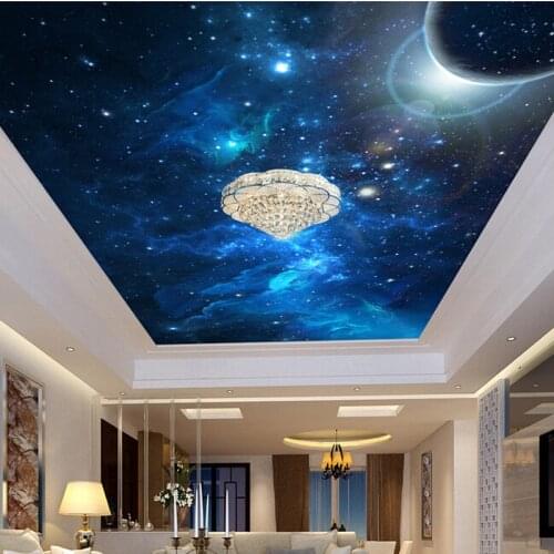 Custom ceiling wallpaper, space star sky mural for the living room bedroom ceiling wall waterproof wallpaper