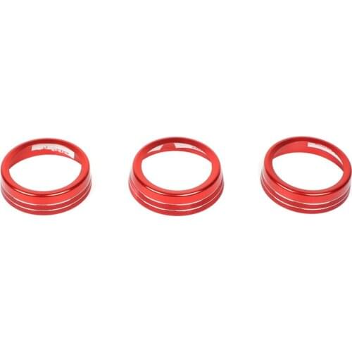 Aluminum Alloy Car Air Conditioner Adjust Knob Switch Decoration Ring Trim For Suzuki Jimny 2019+ Car Styling Accessory 3Pcs/set