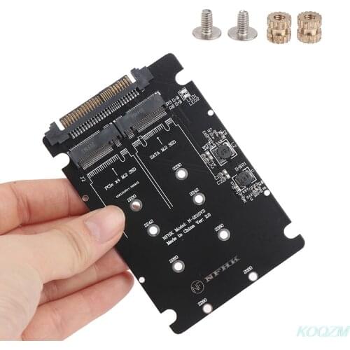SATA M.2 SSD to 2.5“ SATA NVMe M.2 NGFF SSD to SFF-8639 Adapter Converter 1PC Adapter Card for Desktop Computers