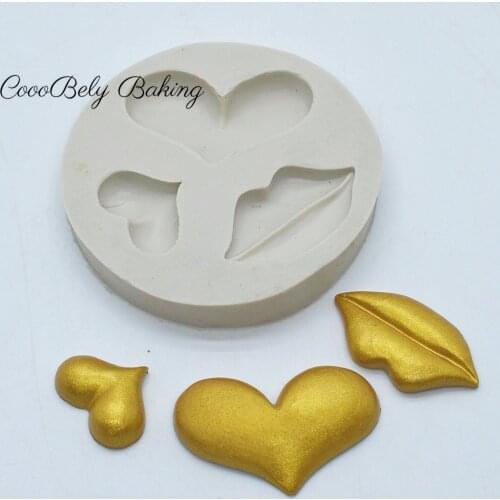 Luyou 1pcs Love Silicone Mold Kiss Fondant Mould Cake Decorating Tools Cake Lace Molds, Sugarcraft, Kitchen Accessories FM1626