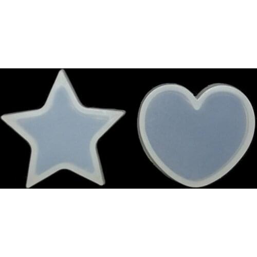 DIY Star Heart Silicone Resin Mold Resin Necklace Pendant Jewelry Making Tools