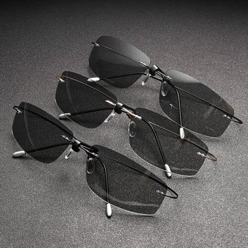 JackJad 2021 Ultralight Titanium Polarized Discolor Sunglasses Men Night Vision Driving Brand Design Sun Glasses Oculos De Sol