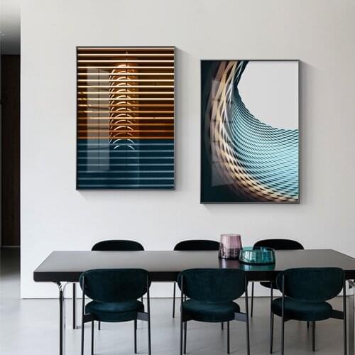 Modern Concise Architectural art Canvas Painting Posters and Print Home decor Wall Art Pictures For Living Room Bedroom Aisle