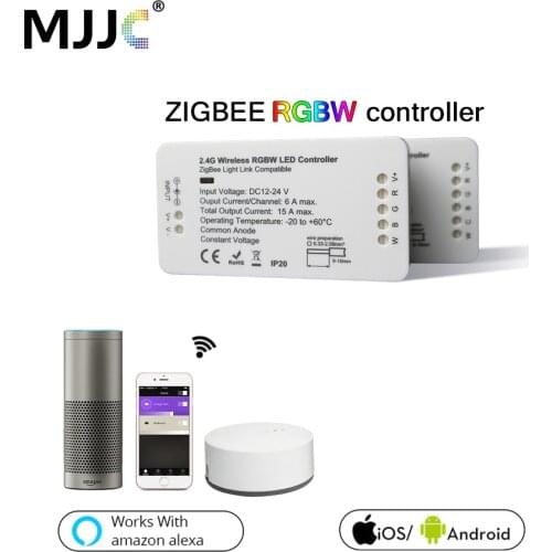 Zigbee LED Controller RGB CCT WW/CW Zigbee Controller LED DC12V 24V LED Strip Controller ZLL APP Controller RGBW Smart Home RGB