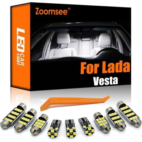 Zoomsee 8Pcs Interior LED For Lada Vesta 2015+ Canbus Vehicle Bulb Indoor Dome Map Reading Trunk Light Error Free Auto Lamp Kit