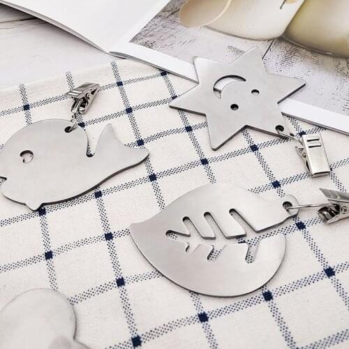 1pcs Cute Stainless Steel Tablecloth Weights Rustproof Multi-function Metal Clips Clamps DIY Hooks Tablecloth Decor Crafts