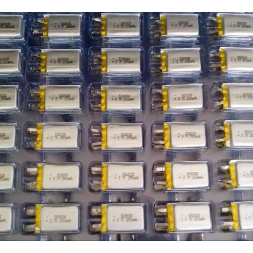 10PCS 3.7V polymer lithium battery 502030 052030 250mah MP3 MP4 upper splitter speaker Bluetooth