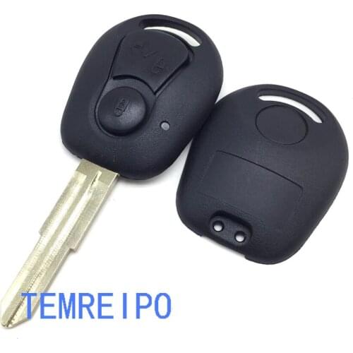 10pcs/lot 2 Buttons Remote Key Shell For Ssangyong Actyon Kyron Rexton Uncut Blade