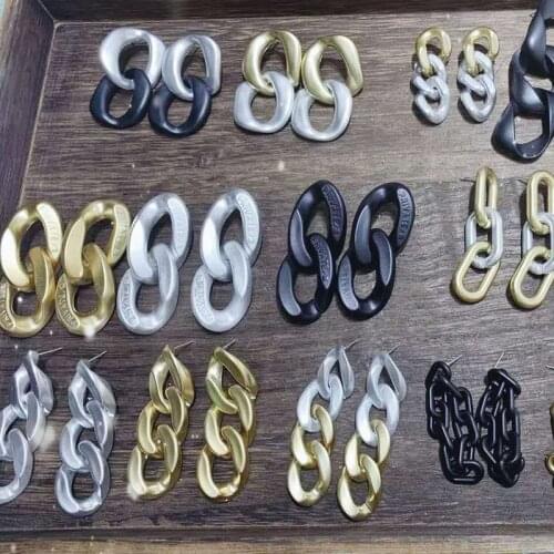 2020 Fashion Metal Hit Color Removable Drop Earrings Chain Tassel Dangle Earrings Vintage Shiny Zircon Pendientes Jewelry Gifts