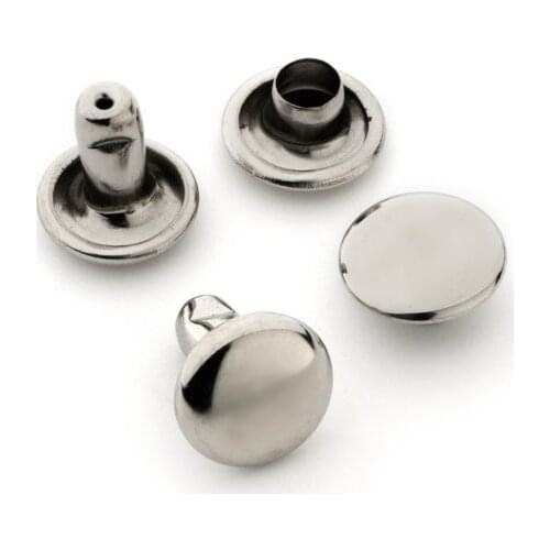 8mm Head x 7mm Post Rivet - Round Cap - Double Headed - Nickel Plated - 2000pc