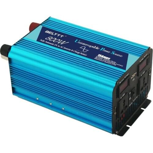 800w dc 24v to ac 220v pure sine wave ups inverter with battery changer and LED display
