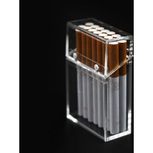 Acrylic Cigarette Holder Lighter Storage Organizer Case Carry Box Thick Portable Dust-proof Storage Box Cigarette Holder Storage