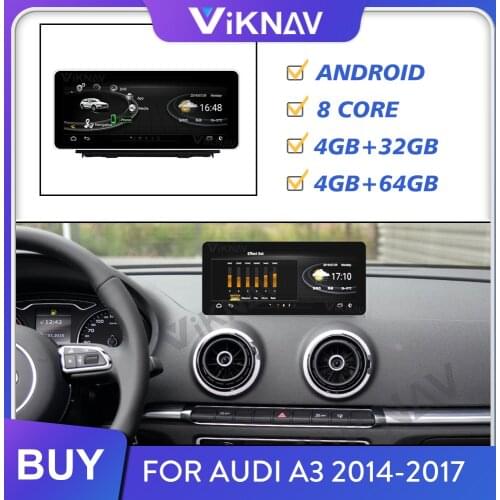 Car Radio for Audi A3 2014-2017 Android Screen Car Audio Multimedia Player GPS Navigation Head Unit Carplay Mirror Link