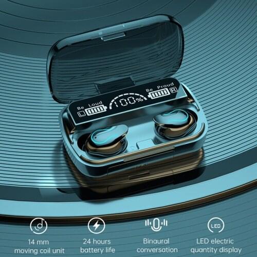 Soleeanre Bluetooth-compatible Headphones Wireless Earphones Sports In-Ear Earbuds Earplugs Gaming Headset with Charging Box