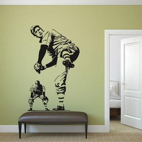 Baseball Wall Decal Baseball Stickers Baseball Wall Stickers for Kids Room Home Bedroom Decor Vinyl Art Decor Wallpaper C473