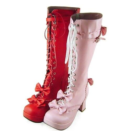 Princess sweet lolita Lolilloliyoyo antaina cos shoes custom lolita cos punk high fashion dress princess boots an9018 PU feather