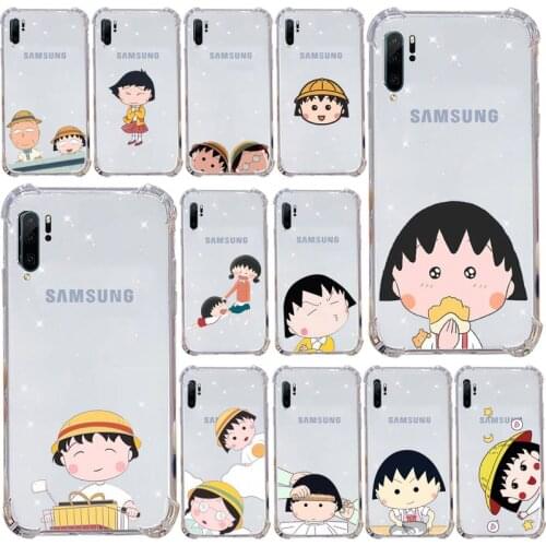Chi bi Maruko Sakura Phone Case Transparent for Samsung s9 s10 s20 Huawei honor P20 P30 P40 xiaomi note mi 8 9 pro lite plus