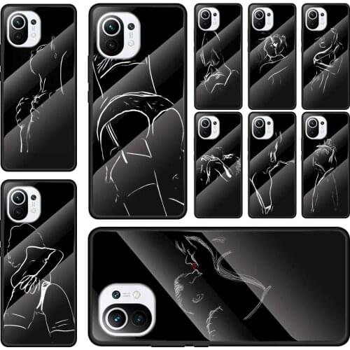 Tempered Glass Case Coque For Xiaomi Mi Poco X3 NFC 11 9T 10T Pro Note 10 Lite Back Cover Fundas Sexy Woman