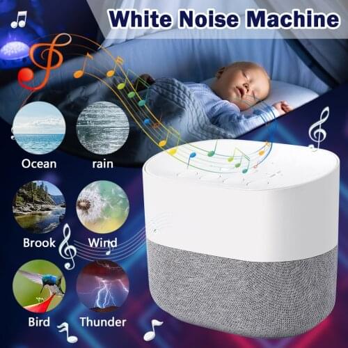 White Noise Machine Usb Timed Shutdown Sleep Sound Machine For Sleeping & Relaxation For Baby Adult Office Travel#G