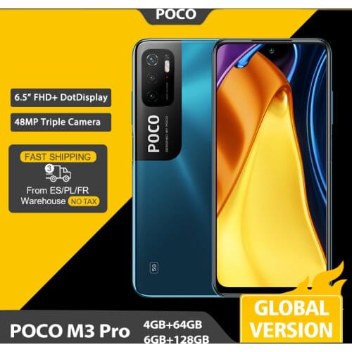 Global Version POCO M3 Pro 5G Smartphone 64GB/128GB Octa Core 90Hz 6.5” FHD+ Screen 48MP Triple Camera 5000mAh NFC Dimensity 700