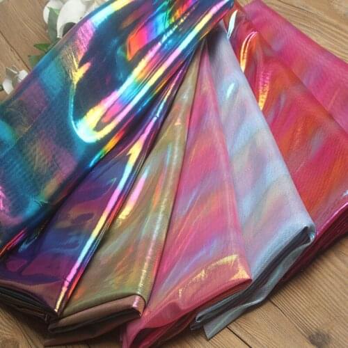 Ins star laser flashing color gilding cloth fabric for patchwork stage Party Background Fabric Telas Tissus Au Metre 100x150cm
